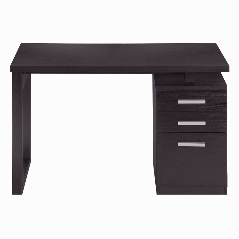 Bureau d'ordinateur Bureau à domicile, ordinateur portable, installation à gauche, à droite, tiroirs de rangement, travail, stratifié