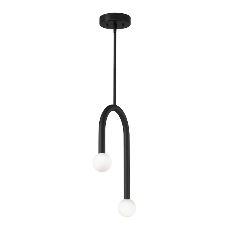 Luminaire suspendu DEL 12 po Colette - noir, Noir