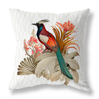 Woodland Flyers Outdoor Reversible Throw Pillow