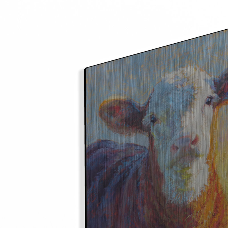 Art mural en métal luxueux «Caramely» par Rita Kirkman, 12 po x 16 po, H 24 po x l 16 po