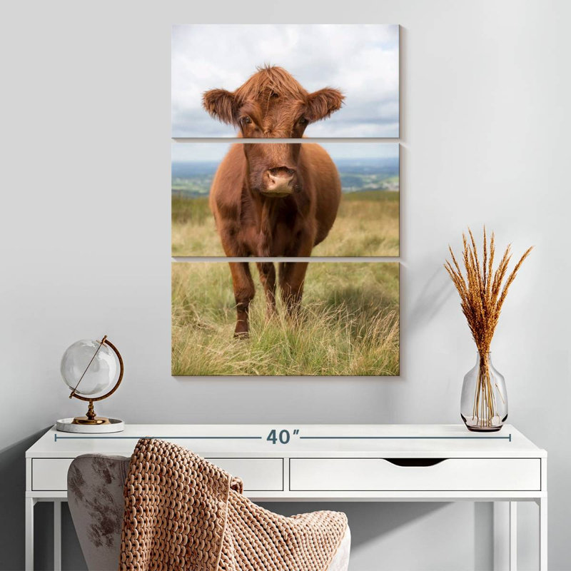 Vache de campagne anglaise brun Brampt, H 32 po x l 20 po