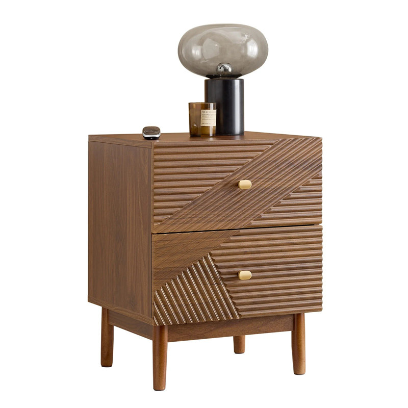 45cm W Manufactured Wood Bedside Table