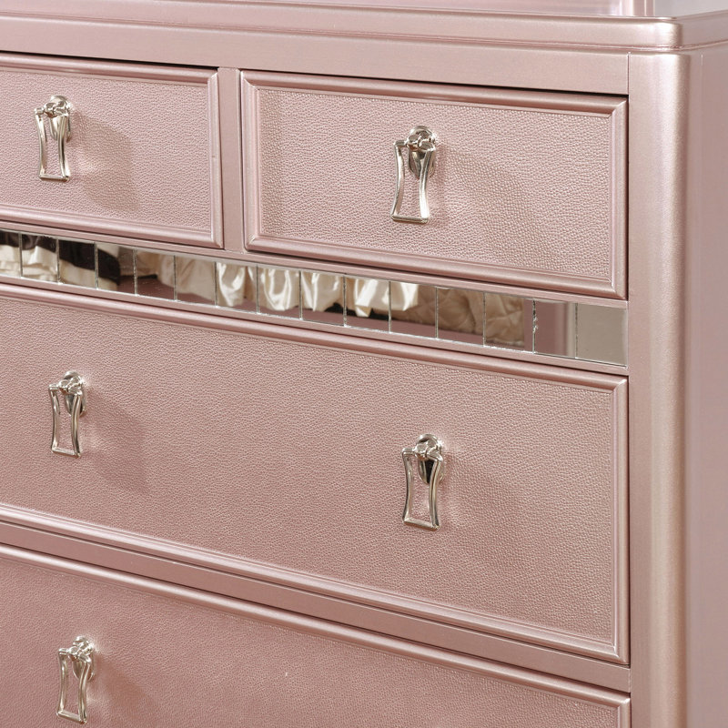 Commode 6 tiroirs avec miroir Annistyn