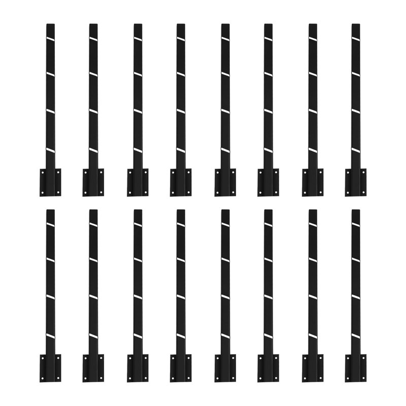 16 Pack 23.62'' H Fence Post Extenders, Black