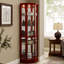 Armoire vitrée à dossier en miroir à 6 tablettes avec tablettes réglables-81296685