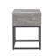 White Celestial Table With Storage - Versatile For Home Decor. Fine Veneer. 17.24W X 17D 24H End Table, Add Elegance To Your Space. Metal & Generous Drawer.-935983189