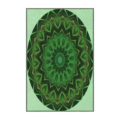 Tapis en chenille vert
