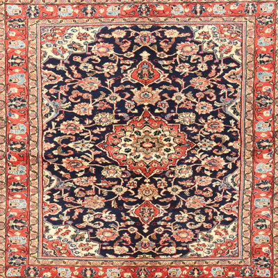 Tapis oriental rouge / beige / noir Tamesna