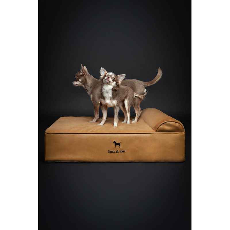 Lit orthopédique pour chien géant XXL, mousse viscoélastique infusée de gel rafraîchissant, imperméable, lavable à la machine, avec housse intérieure (similicuir)
