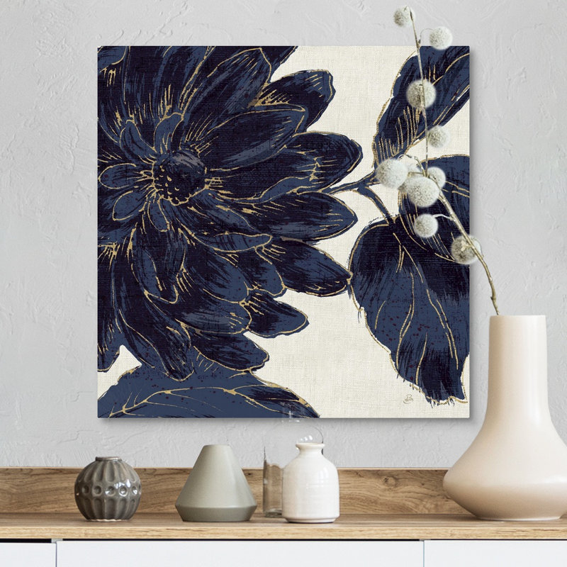 «Indigo Garden I», reproduction d'impression, H 16 po x l 16 po x P 1,5 po, Toile