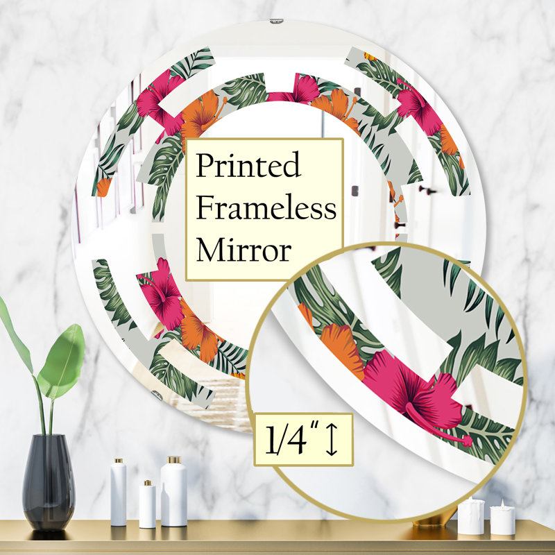 Miroir mural Space Leaves III, H 31,5 po x l po