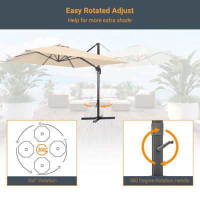 Parasol Deazia 120 avec contrepoids inclus