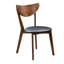 Chaises d'appoint en noyer foncé, style Mid-Century élégant noir