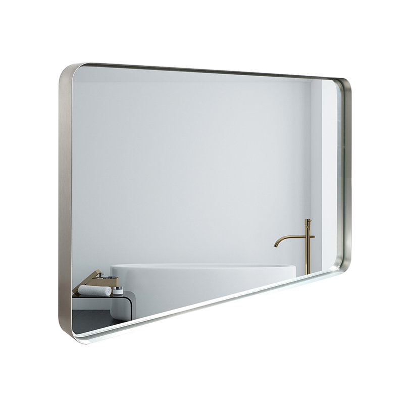 Miroir mural 40 po x 30 po pour salle de bain - Rouille - Alliage, panneau, reflet transparent, choix de fixation polyvalents et conception imperméable et moderne