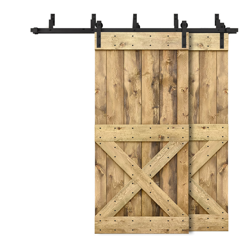 Porte de grange en bois peint, 38 po x 84 po, Noir, Chêne vieilli