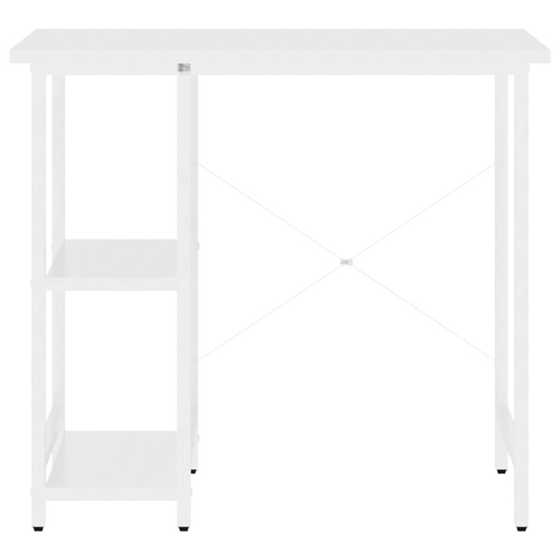 80cm Rectangle Writing Desk, White, White