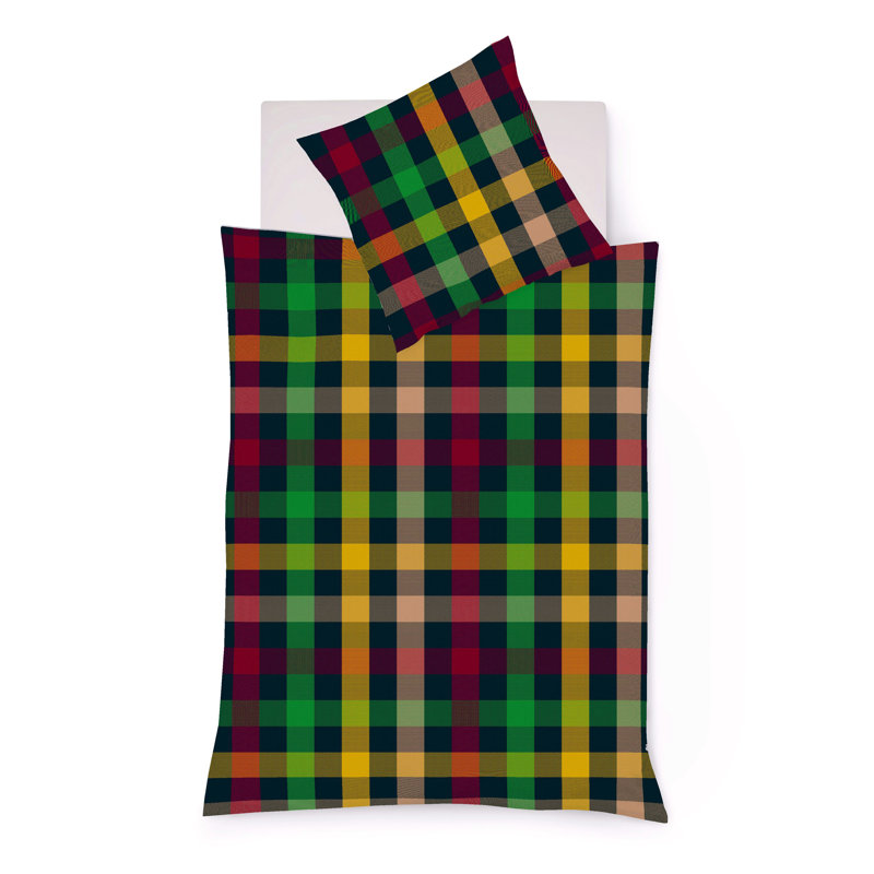 Flannel Duvet Cover Set, Multicolour, Single - 1 Pillowcase (80 x 80 cm)
