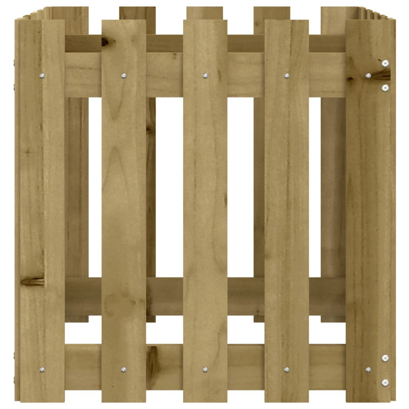 Nabeela Wood Planter Box, 50cm H x 50cm W x 50cm D, Brown