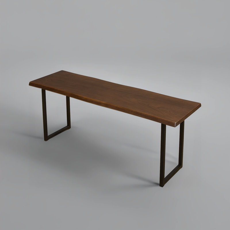 Menzel Walnut Bench, Brown/Black