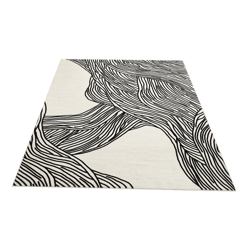 Area Rugs 5'x7' Machine Washable Rugs,Modern Abstract Print Pattern Non Slip Floor Carpet, for Living Room Bedroom Dining Room