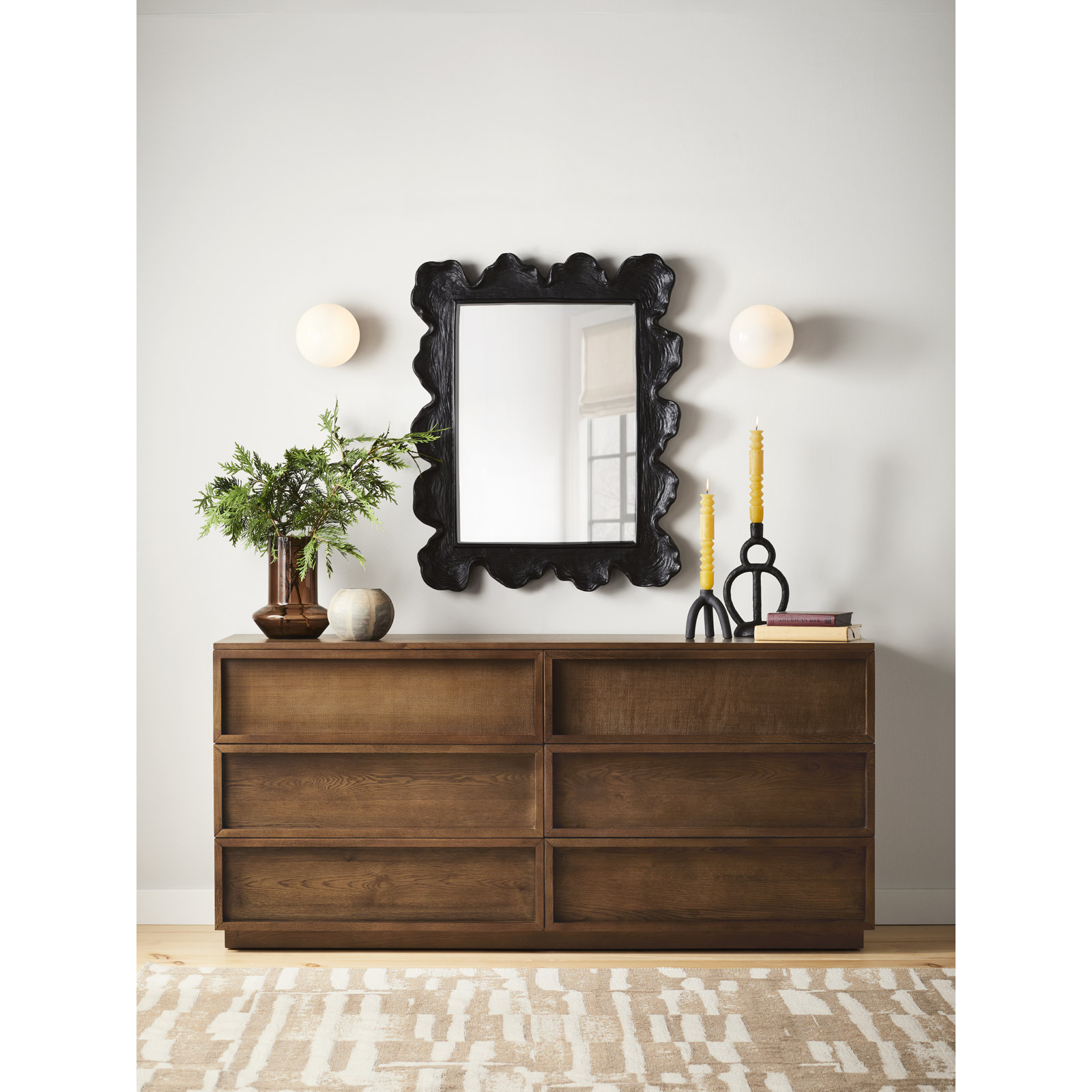Vibi Single Light Dimmable Flush Mount Sconce, Burnished Brass