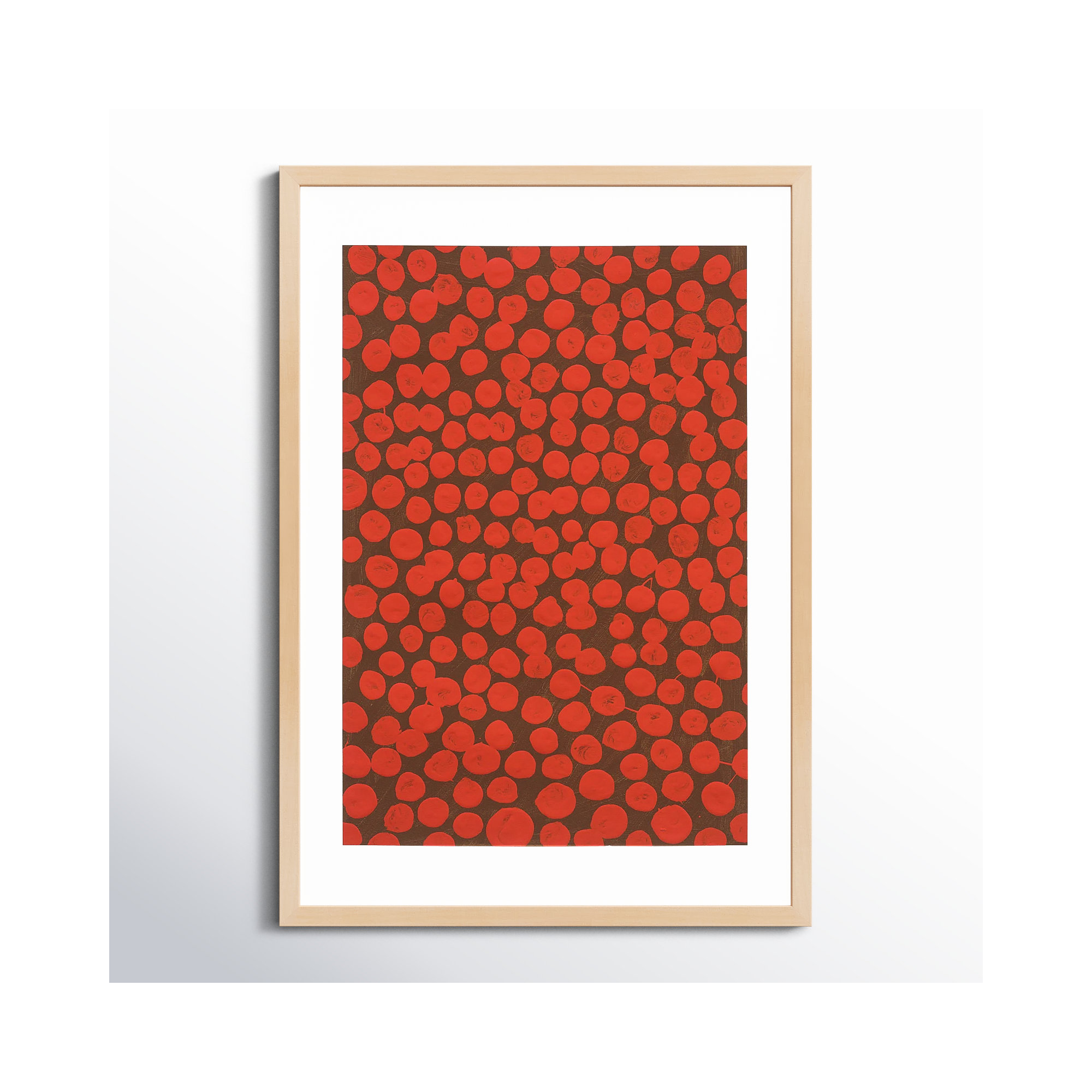 Salsa On Brown by Michela Sorrentino, 38" H x 26.5" W x 1.25" D, Brown