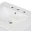 Meuble-lavabo de salle de bain avec lavabo en céramique, 2 portes à fermeture douce et 1 tiroir