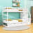 Twin Over Twin Wood Bunk Bed With Twin Trundle, Storage Staircase And Guardrails-1281582054