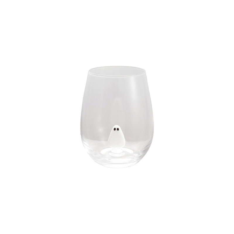Stemless Wine Glass With Hand-Blown Ghost Inside