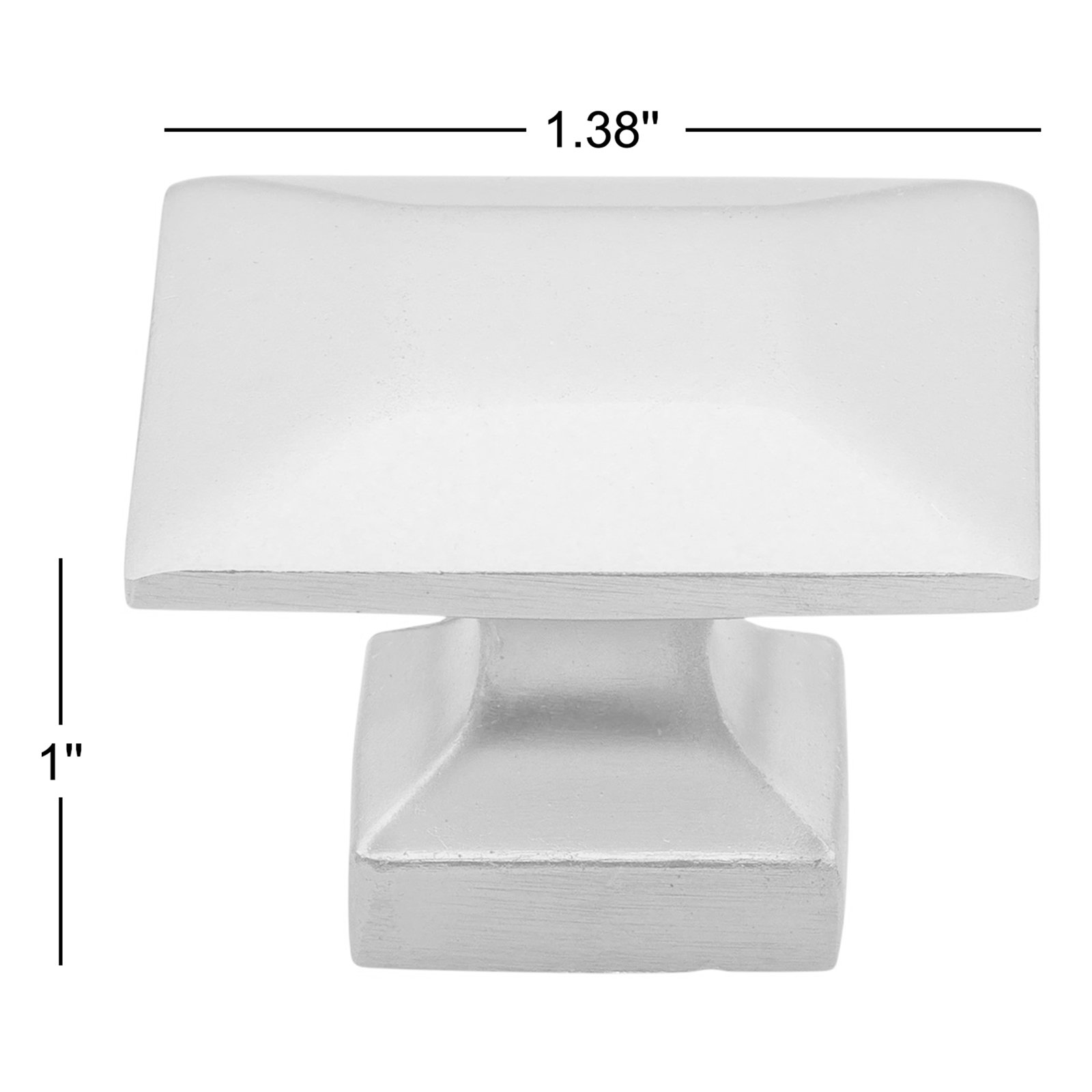 Square Cabinet Knob, Polished Chrome