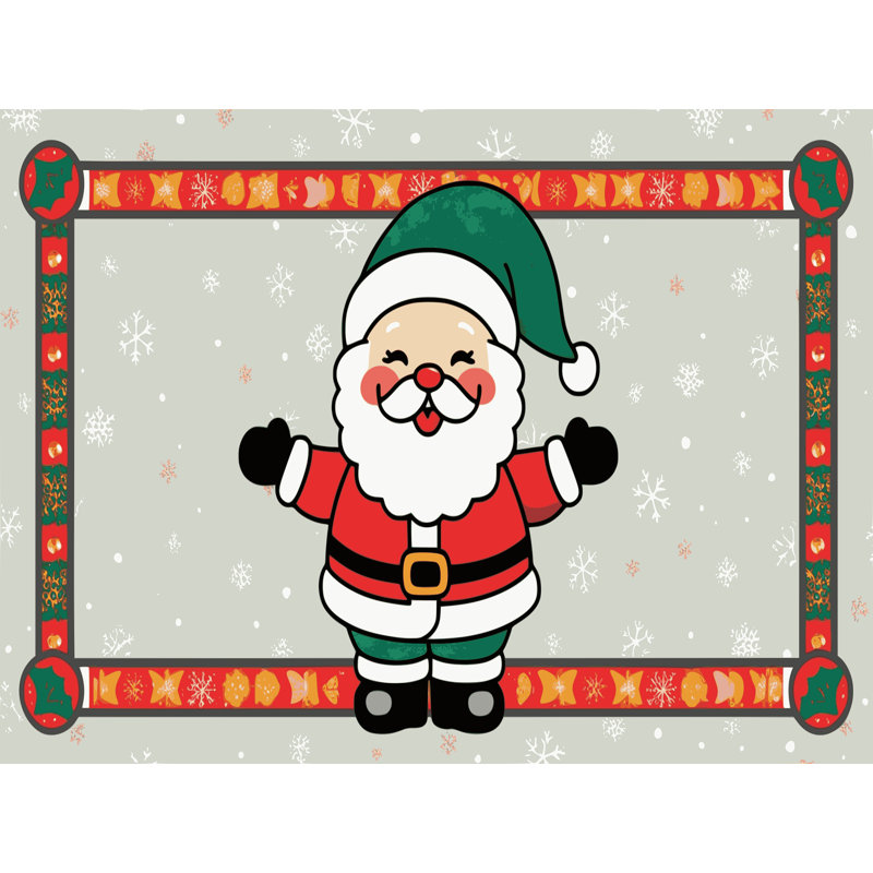 Tapis vacances de Noël The Holiday Aisle®, Rectangle 4pi x 6 pi