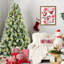 Arbre de Noël de 9 pi avec 700 lumières DEL blanc chaud, 2518 pointes d'aiguille dure, 122 branches de pin et charnières avec structure à branches