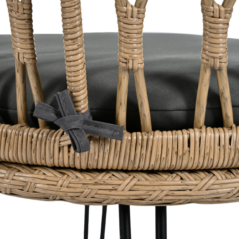 Patio Balcony Courtyard Seating : 2 Single Chairs And A Glass Table, Comfortable Easy To Arrange Outdoor Leisure With Round Table - Suitable For Relaxation In Balconies, Courtyards