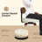 Swivel Counter Height Bar Stools Set of 4, Faux Leather Kitchen Stools Upholstered Barstools with Back, Walnut Wood Legs, Mid Century Island Chairs Counter Stools, 26" Seat Height-2017953366