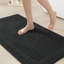 1 tapis de salle de bain 100% coton réversible noir 3000 g / m² 17 pi x 24 po - Douceur supérieure, longue durée, facile à nettoyer, sensation de velours moyen, lavable à la machine-1495673970