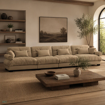 Canapé modulaire en velours surdimensionné Comfort