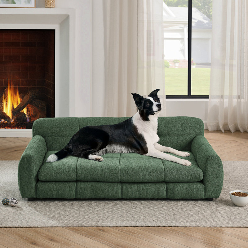 Soft And Comfortable Pet Bed For Big And Oversized Dogs, Durable Elevated Dog Sofa Bed, Comfortable Dog Sofa, Modern And Fashionable Linen Fabric Dog Sofa