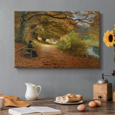 A Wooded Path in Autumn-Hans Andersen Brendekilde-Gallery Wrapped Canvas-1902