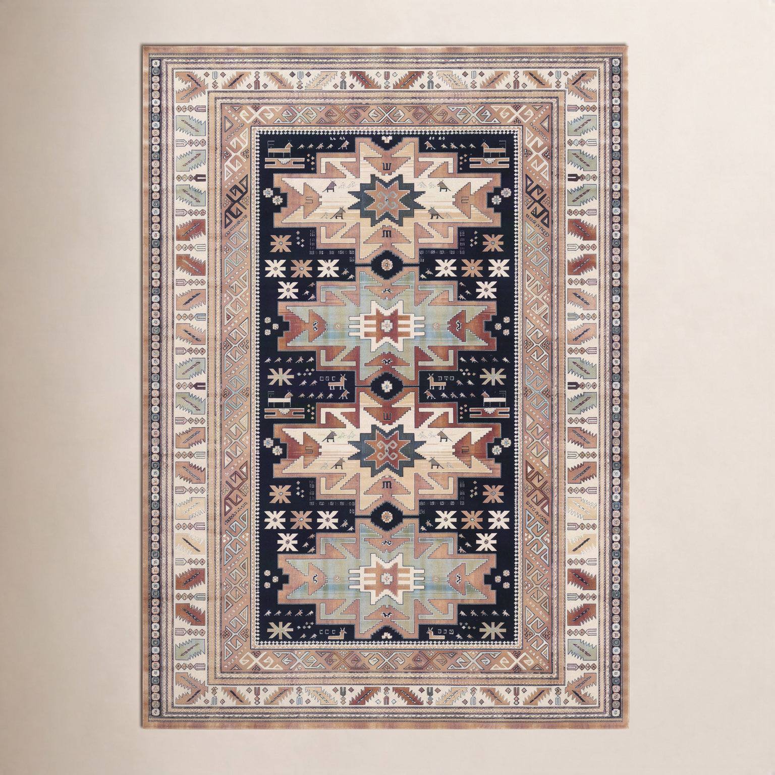 Ovid Rust Oriental Rug, Rectangle 7'10" x 10'10"