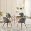 Chaise d'appoint rembourrée en velours Eurania-1191315543