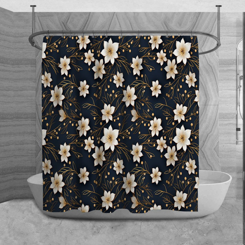 Rideau de douche Piergaetano, H 73 po x l 70 po