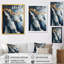 Art mural doré et bleu Geode II - encre liquide abstraite-1820238230-1636443116