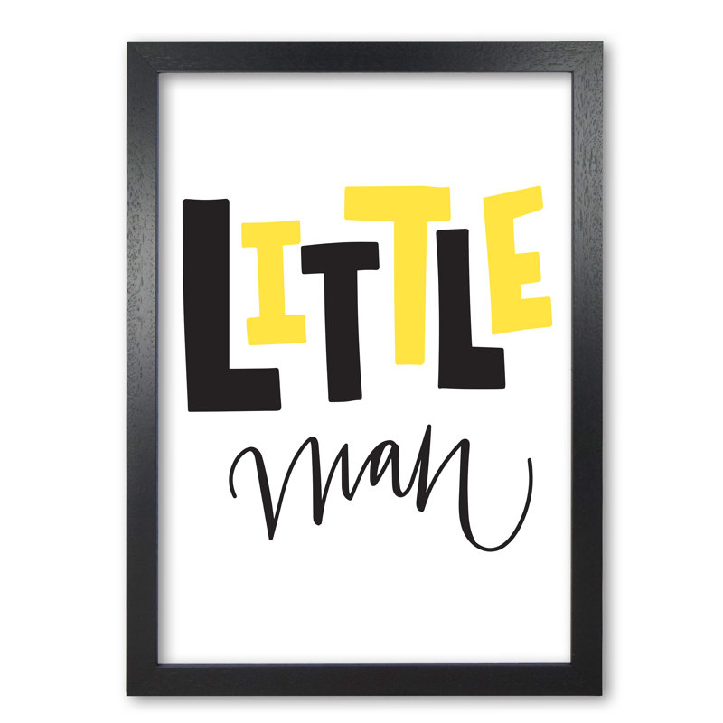 Little Man - Print, 42 cm H x 30 cm W x 5 cm D, Black Grain Frame