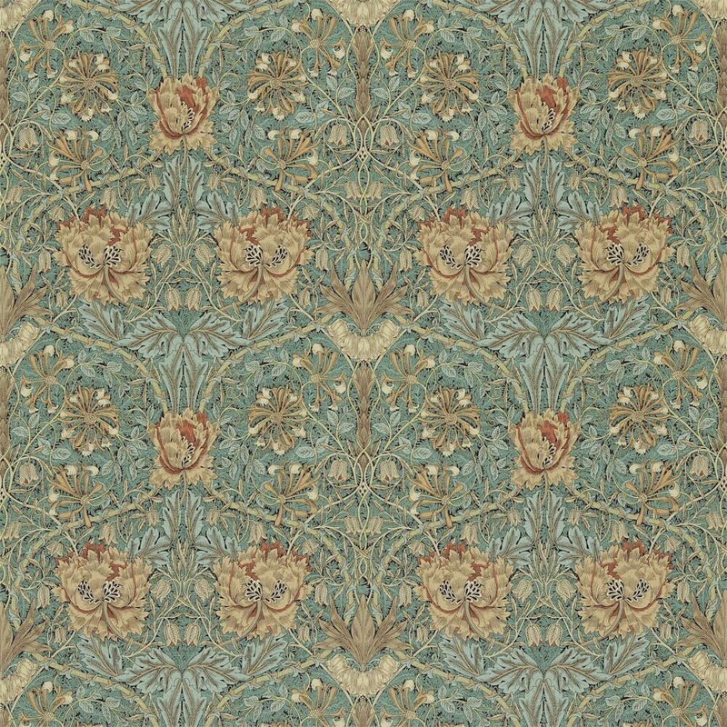 Honeysuckle & Tulip Fabric, Privet/Honeycombe