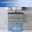 Meuble-lavabo mural mural flottant simple gris-832527704