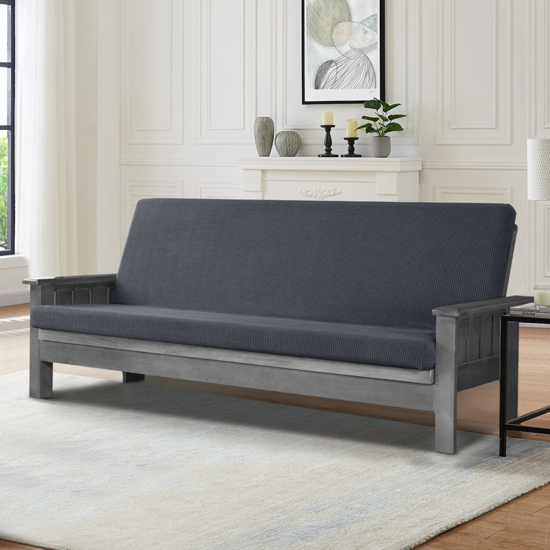 Housse pour futon à coussins carrés/rectangulaires, Gris