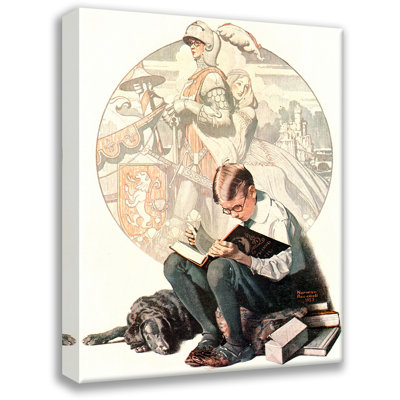 «The Age of Romance» par Norman Rockwell, toile tendue avec châssis