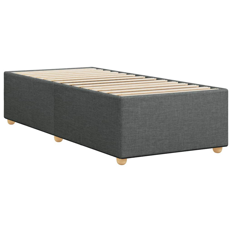 Ebern Designs Bed Frame Without Mattress Dark Gray Twin XL Fabric, Dark Gray, Twin XL