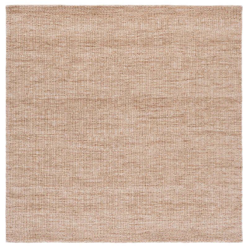 Natura 230 Hand Woven Wool Pile No Pattern Rug, Square 6'