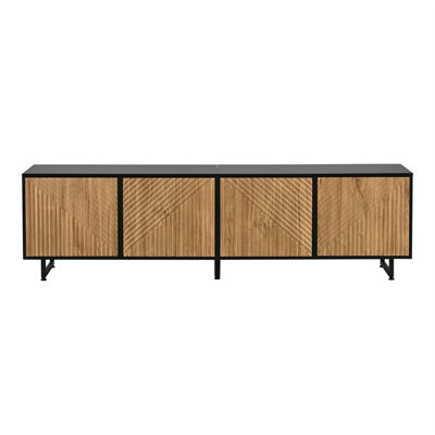 Unfinished TV Stand for TVs up to 75" with Fireplace Included
